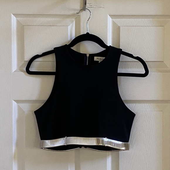 Mugler Runway Black Chain Crop Top NEW US8/M     *  RESERVED  * - Picture 11 of 11